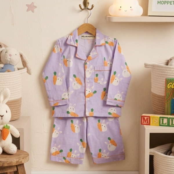 Bunny's Carrot Full Sleeves Nightsuit