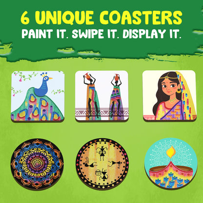 Smartivity Squeegee Art Coaster Kit STEM Toy for Kids 6+