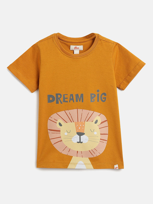 Roar Animal Print T-shirt in Mustard