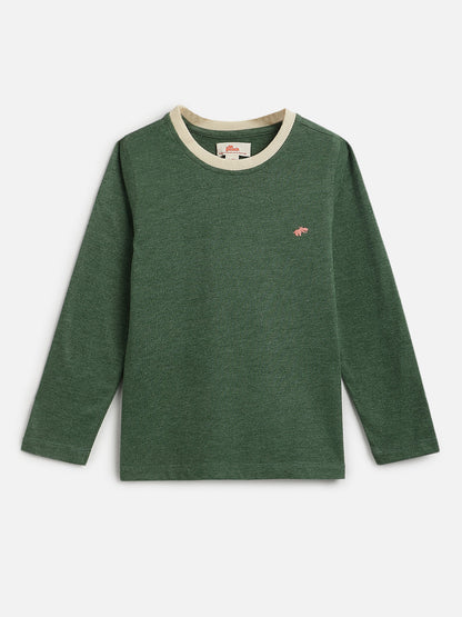 Green Mélange Mix Rib T-shirt
