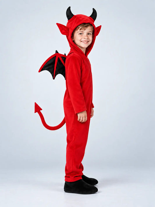 Black Red Devil kids' Halloween costume
