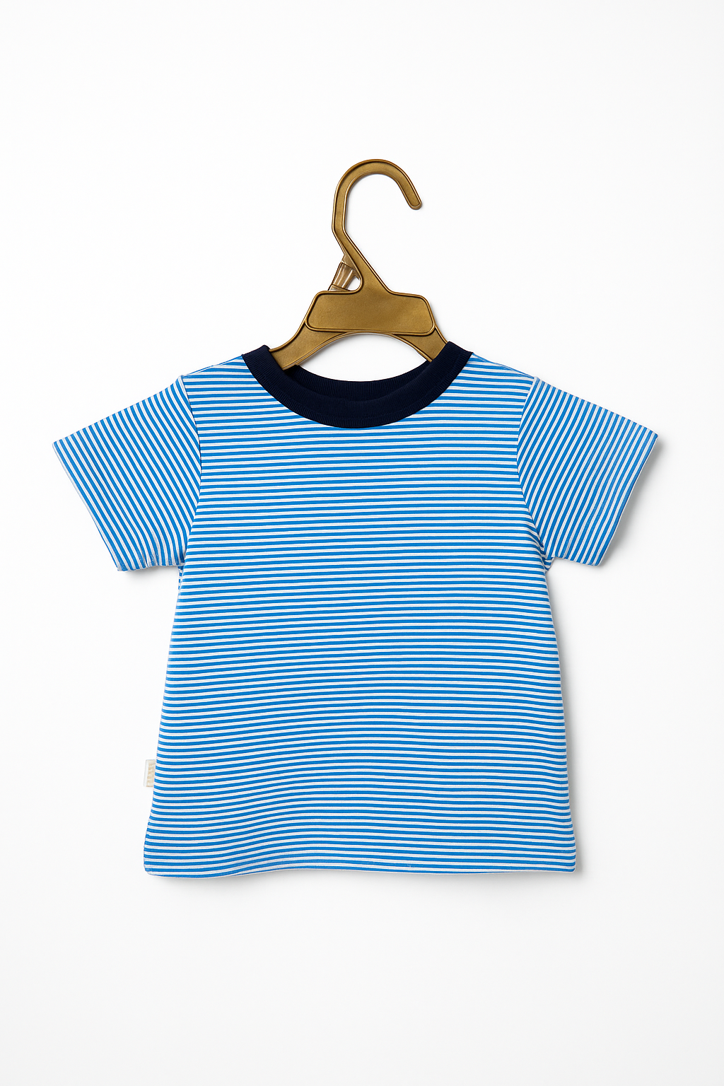 Yo! Tractor Organic Stripe Tee & Denim Short Set