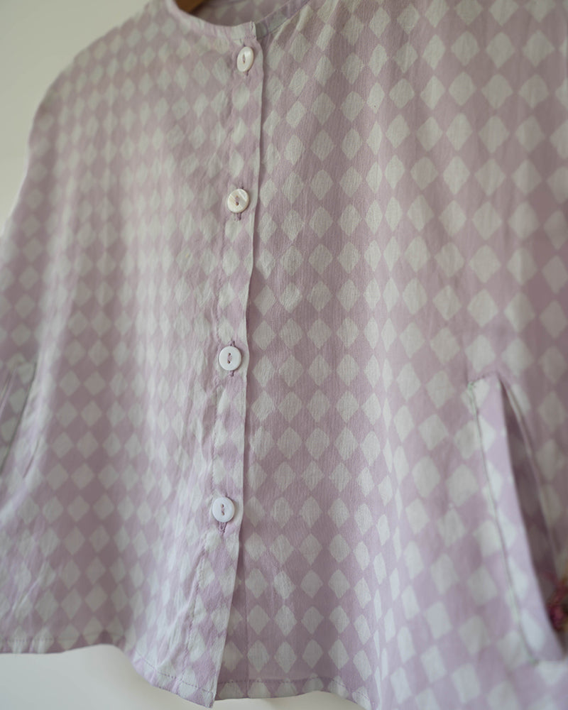 Shared Secrets co-ord in lilac rhombus