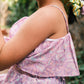 Fool's paradise dress in purple butterfly blockprint