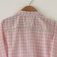 Barefoot boy shirt in blush pink rhombus