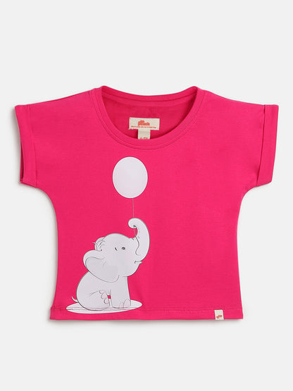Easy Breezy Pure Cotton Comfort T-shirt in Fuchsia Pink
