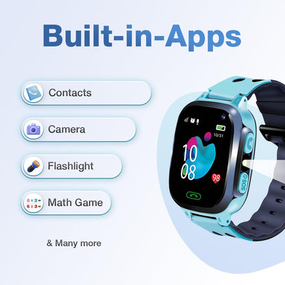 Sekyo S2 Pro Kids Smartwatch with Calling | GPS Location Tracking, SOS Alert, Camera, Safe Zone & Family Chat | 4G/5G SIM Support | App-Controlled | Long Battery Life