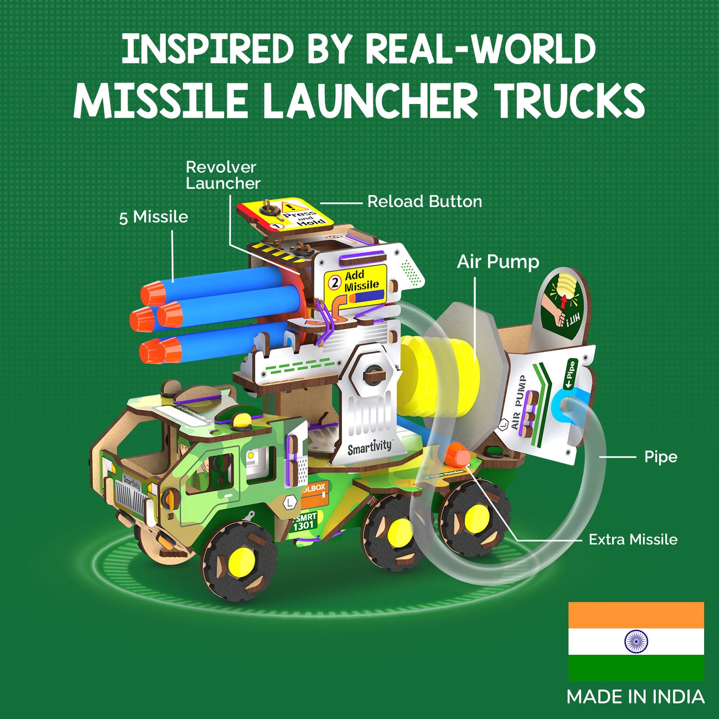 Smartivity Missile Truck STEM Toy for Kids 8+