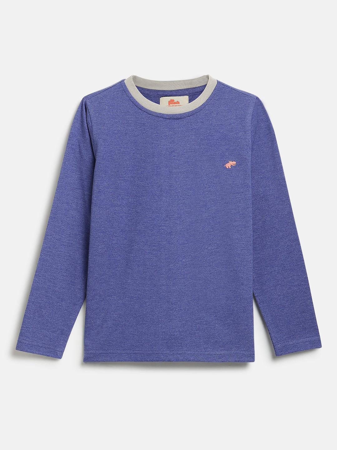 Navy Mélange Mix Rib T-shirt