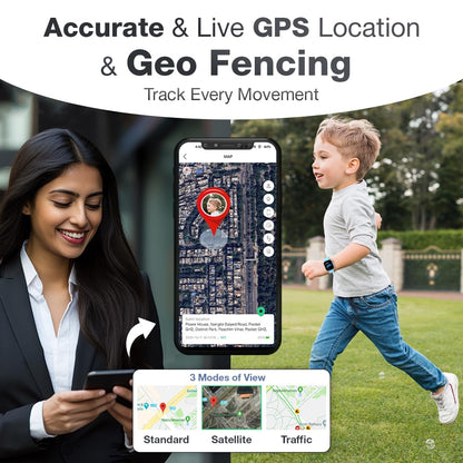 Sekyo Magic Pro Kids Smartwatch with Calling | Live & Accurate GPS Tracking, Video Call, SOS Alert, Route History, Pedometer & Games | 4G/5G SIM Support | Parent App & Habit Coach | Boys & Girls