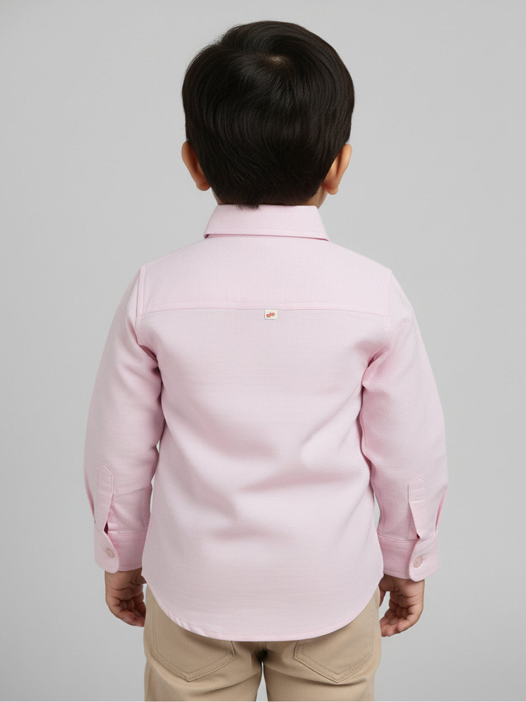 No Fuss Toddler Zip Shirt in Pink | Formal shirt with hidden zipper