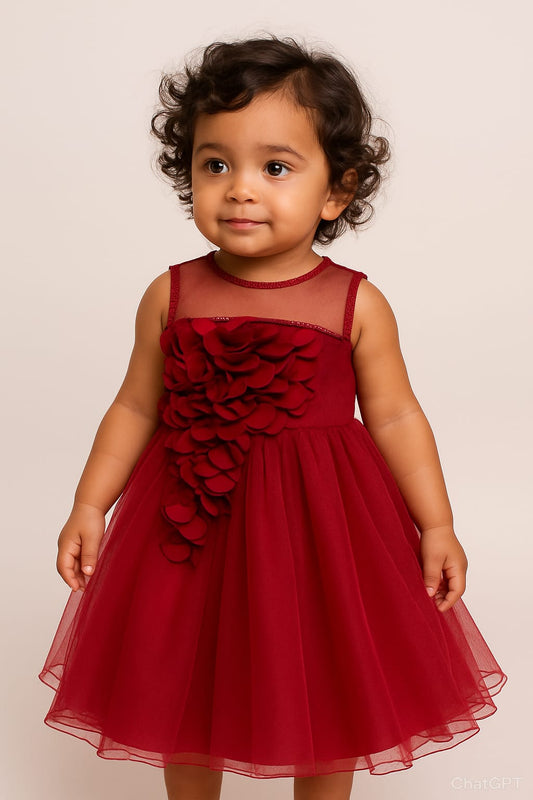 Partwear Red Frock for kids