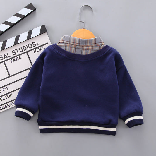 Baby Boy Gentleman Sweater With Tie Blue Baby Clothing for kids