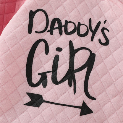 Baby Girl “ Daddys Girl “ Captioned Hoodie Pink Baby Clothing for kids