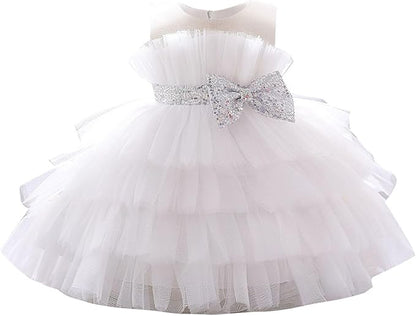 Baby Proud White Party Wear Dress