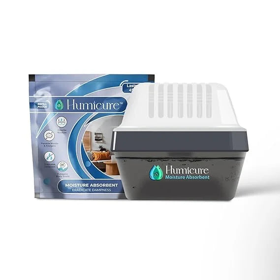 Humicure Reusable Moisture Absorber Box with Refill Pouch