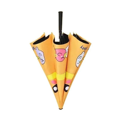 3 Ducklings theme, Unique Mexican Hat Style Kids Umbrella, 5-12 years, Orange
