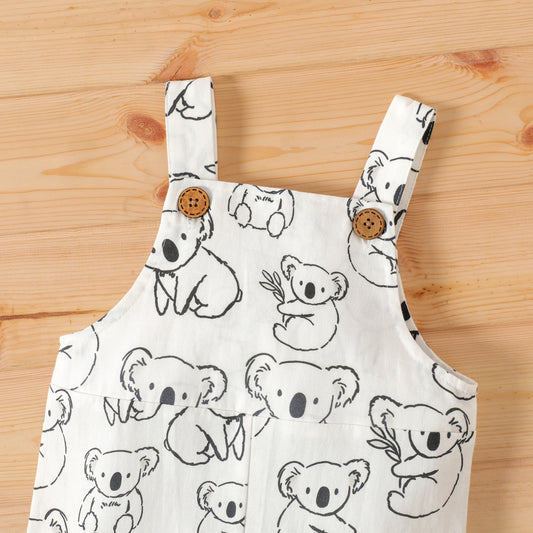 Baby boy/girl panda printed 2pc romper set