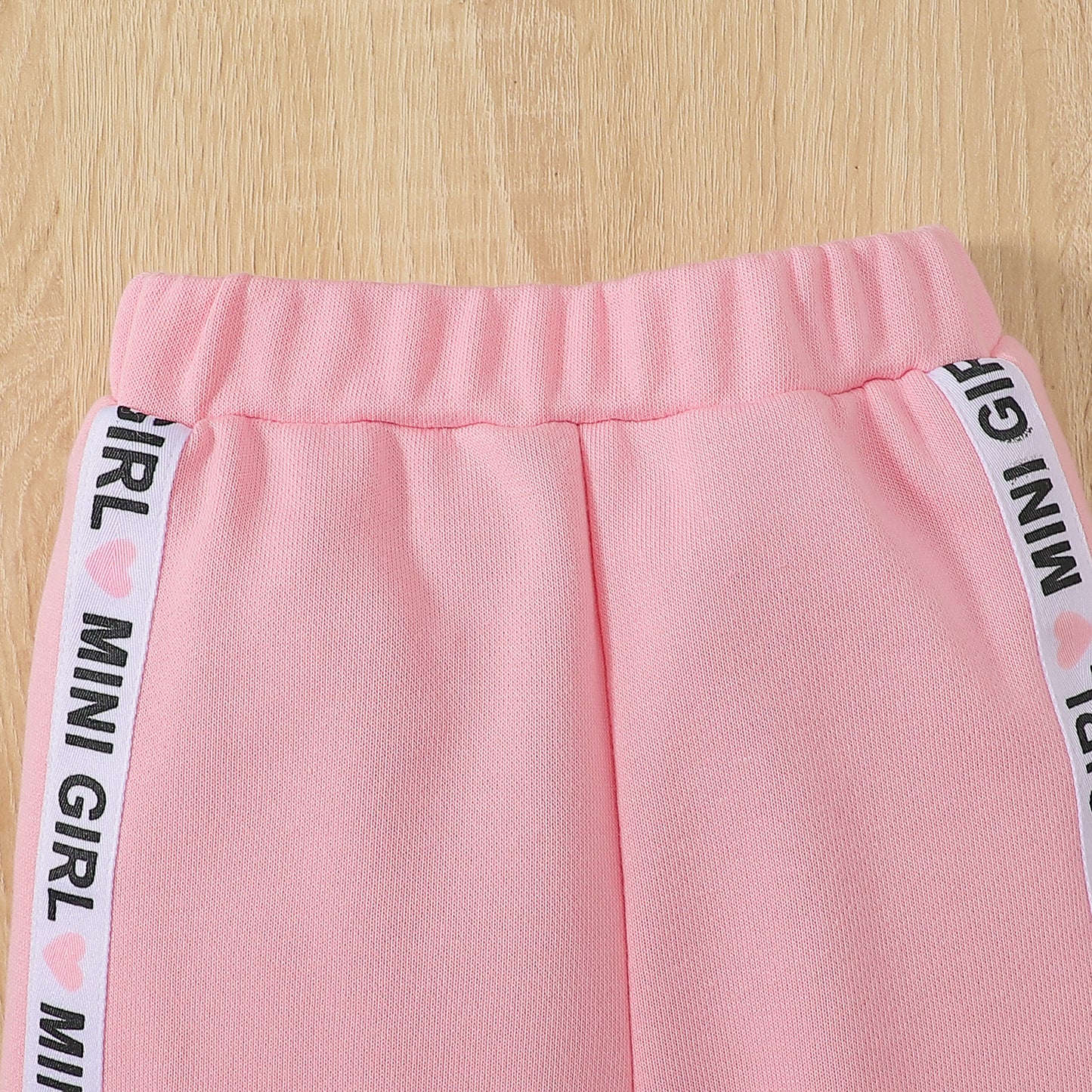 Baby Girl " Mini Girl” Captioned Full Fleece Sweatshirt Set