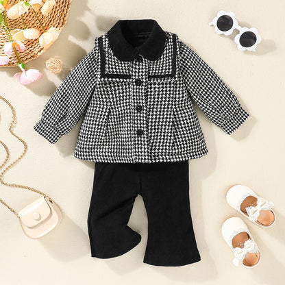baby girl 2pc jacket and pant set Green for kids
