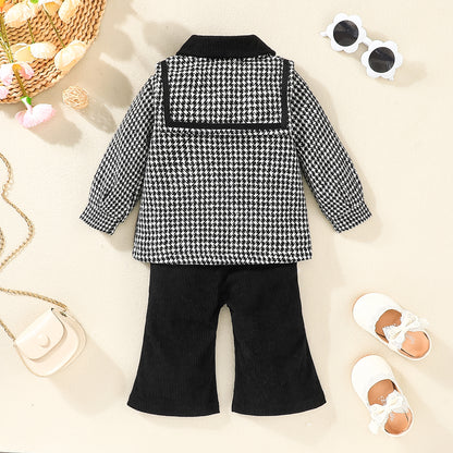 baby girl 2pc jacket and pant set Green for kids