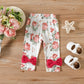 Baby girl 3 pc set with fuzzy half jacket Red for kids
