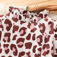Baby girl leopard printed frock with cotton cardigan Multicolor Dress for kids