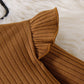 Toddler girl belted smart leopard print set Brown for kids
