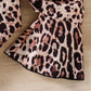 Toddler girl belted smart leopard print set Brown for kids