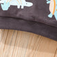 Baby boy dinosaur printed cotton sweatshirt and pant set Multicolor for kids