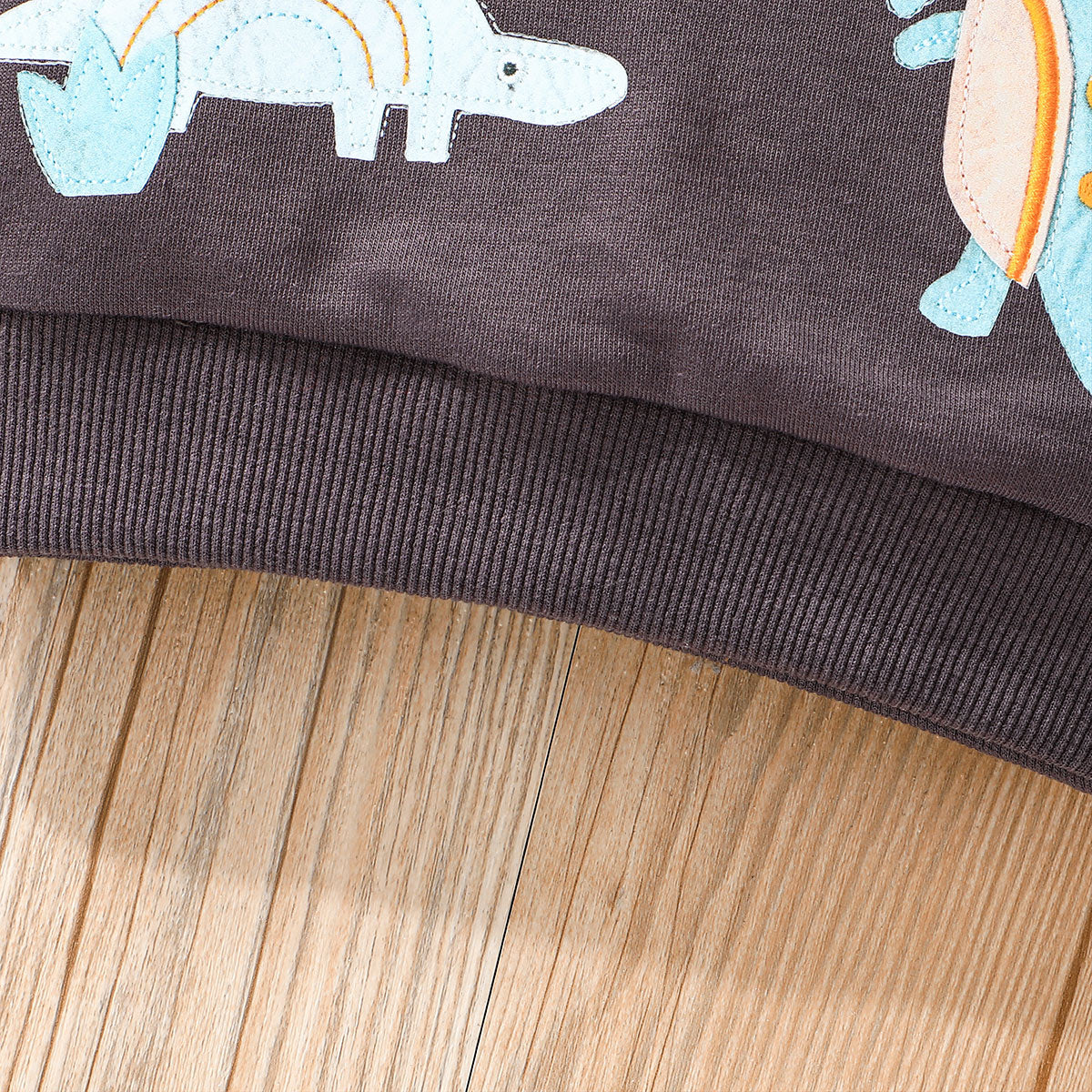 Baby boy dinosaur printed cotton sweatshirt and pant set Multicolor for kids