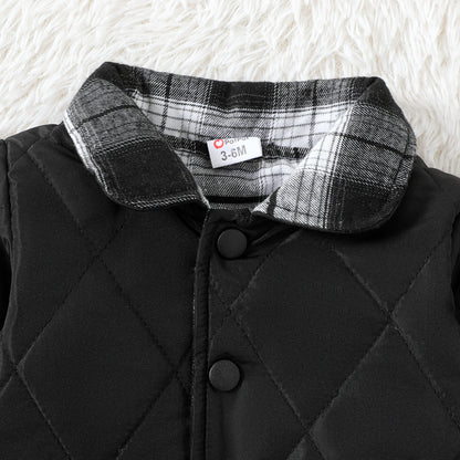 baby boy 2 pc warm jacket and pant set Black for kids