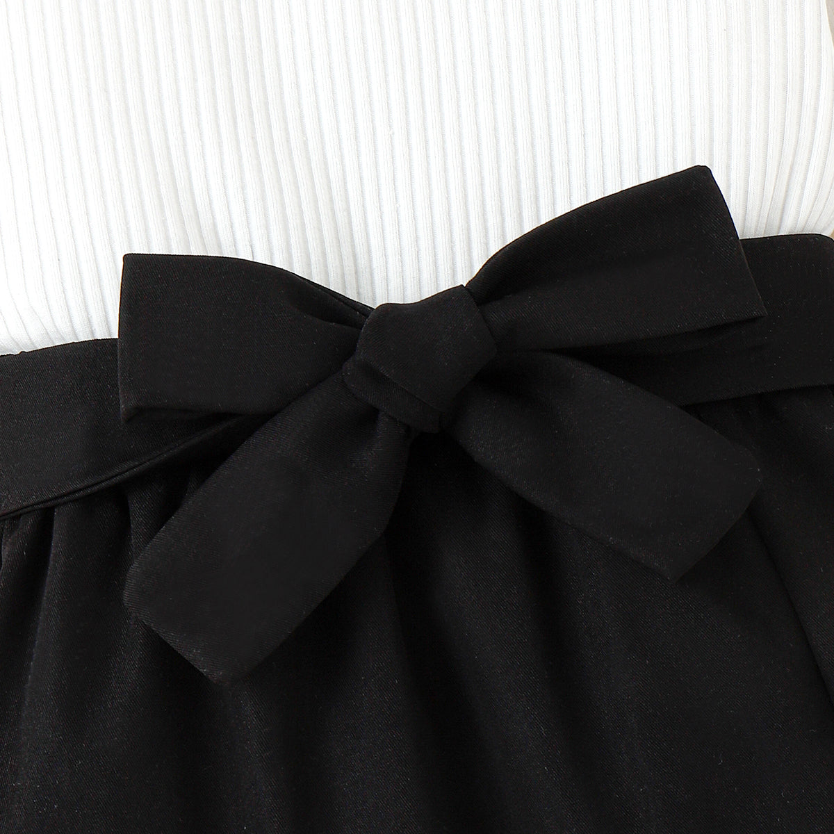 white and black formal frock