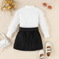 white and black formal frock