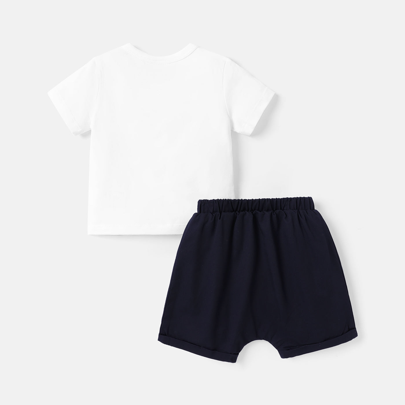 Baby boy dad u r my hero printed 2pc set White for kids