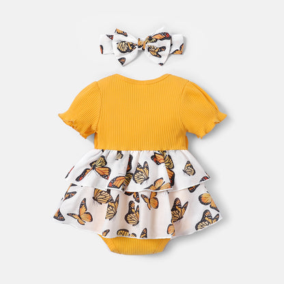 Baby girl “mommy is my bestie” set with headband