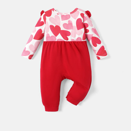 Baby girl heart printed romper