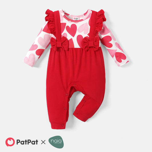 Baby girl heart printed romper