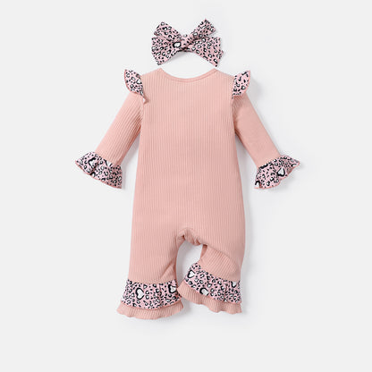 Baby girl “aint no daddy like the one i got”leopard romper