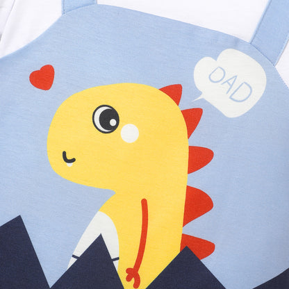 Baby boy dinosaur printed casual romper