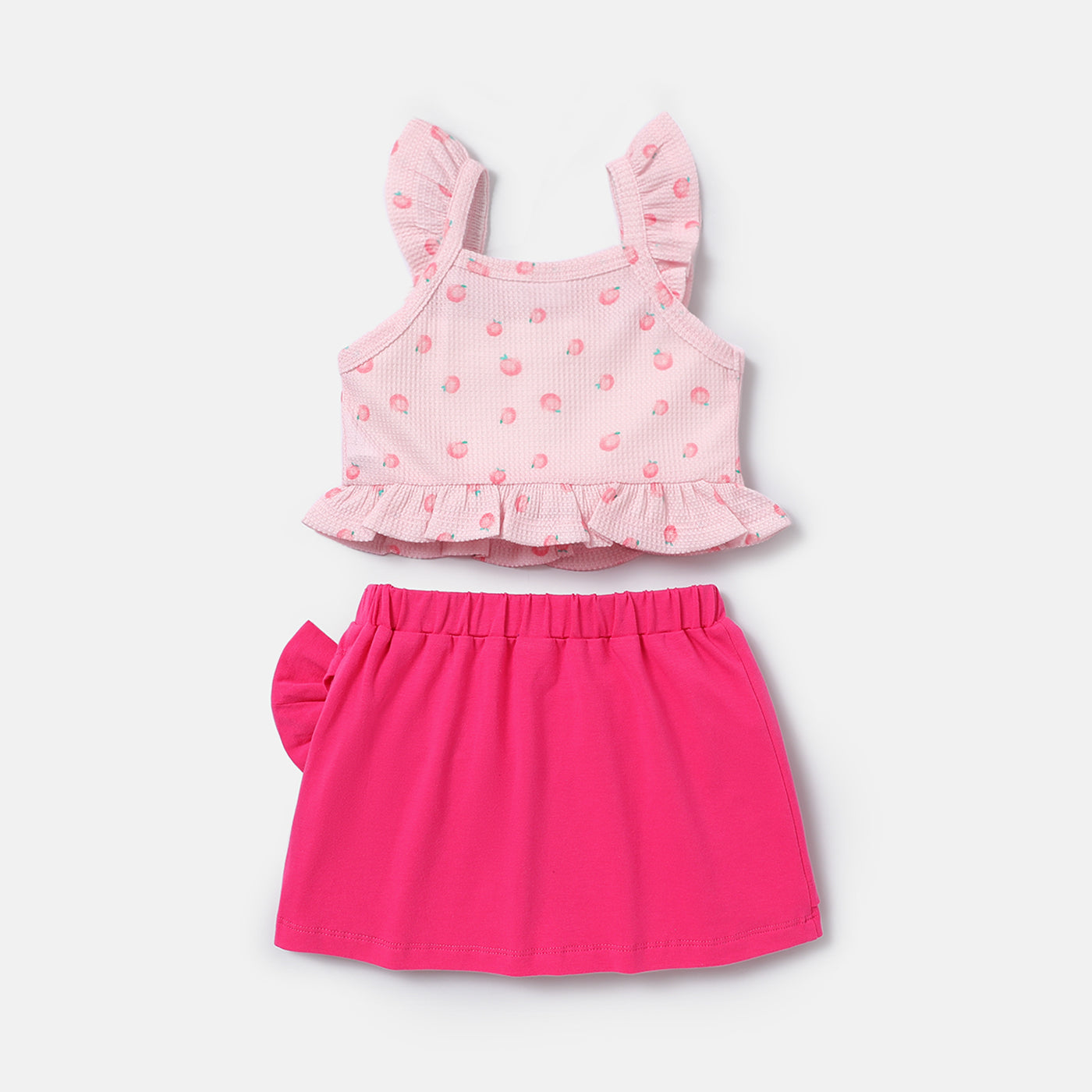 Toddler girl 2pc top and skirt set Pink for kids