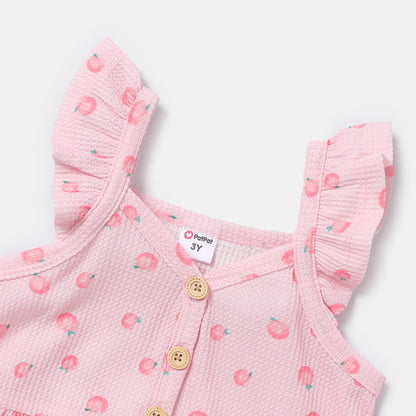 Toddler girl 2pc top and skirt set Pink for kids