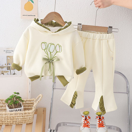 White & Green Co-ord Set