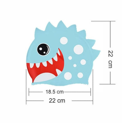 3d White Polka Mint, Silicone Kids Swim Cap, 5 years -15 years