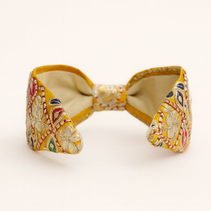 Choko Ethnic Thread Embroidered Fabric Hairband for Girls Traditional Festive Wear Style