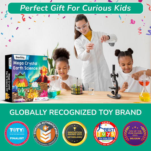 Smartivity Mega Crystal Earth Science Kit STEM Toy for Kids 8+