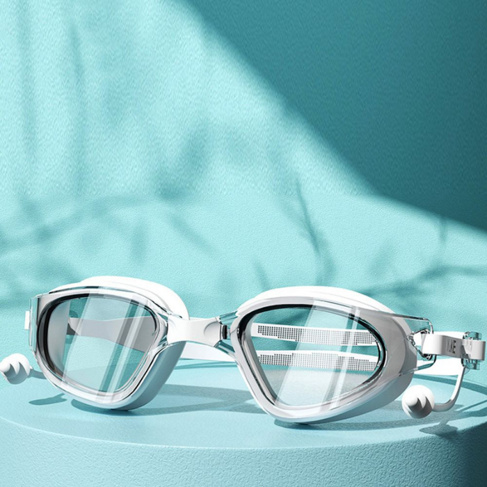 White Cat eye Shape Frame Anti-Fog UV Protection Leakproof design Swim Goggles for Adults