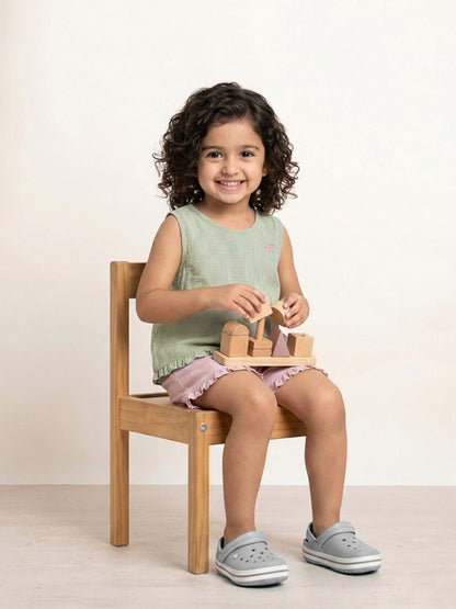 The Check This Out Coord Set for Girls (Pink and Green)
