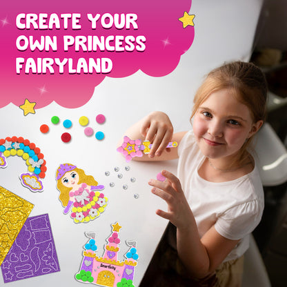 Smartivity POM POM MAGNET CRAFTS - Princess and Unicorn Magicland STEM Toy for Kids 4+
