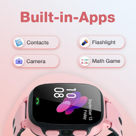 Sekyo S2 Pro Kids Smartwatch with Calling | GPS Location Tracking, SOS Alert, Camera, Safe Zone & Family Chat | 4G/5G SIM Support | App-Controlled | Long Battery Life